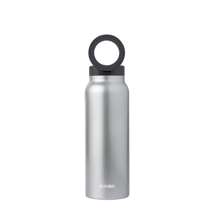 ขวดน้ำ Ringo Bottle with Magnetic Phone Mount Lid ขนาด 710 มิลลิลิตร สีเงิน